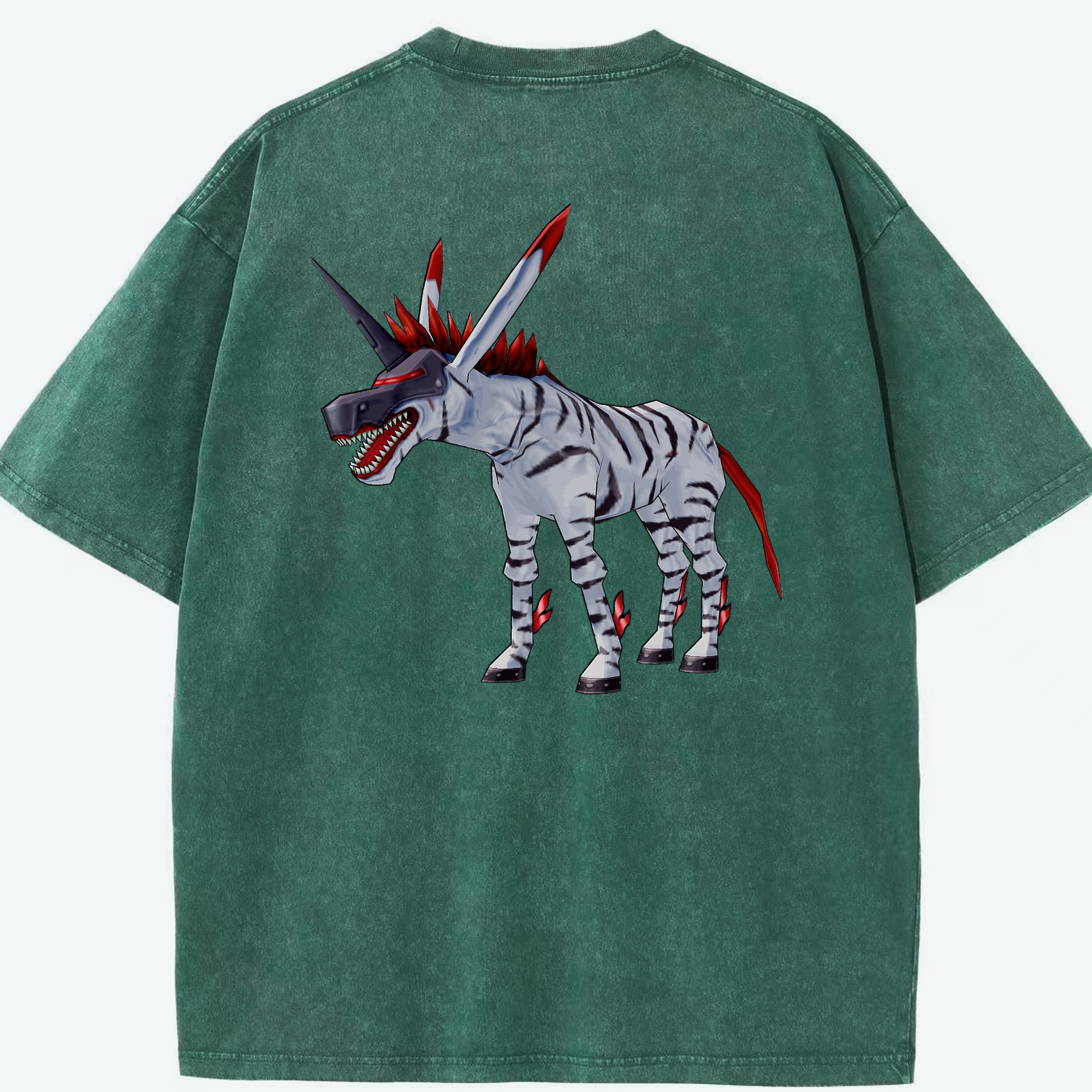 （画像用） Digimon デジタルモンスター/デジモン 綿100% ヴィンテージ風 半袖Tシャツ（背面プリント）